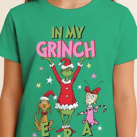 The Grinch Other - Grinch Green ‘In My Grinch Era’ Graphic T-Shirt Girls XL